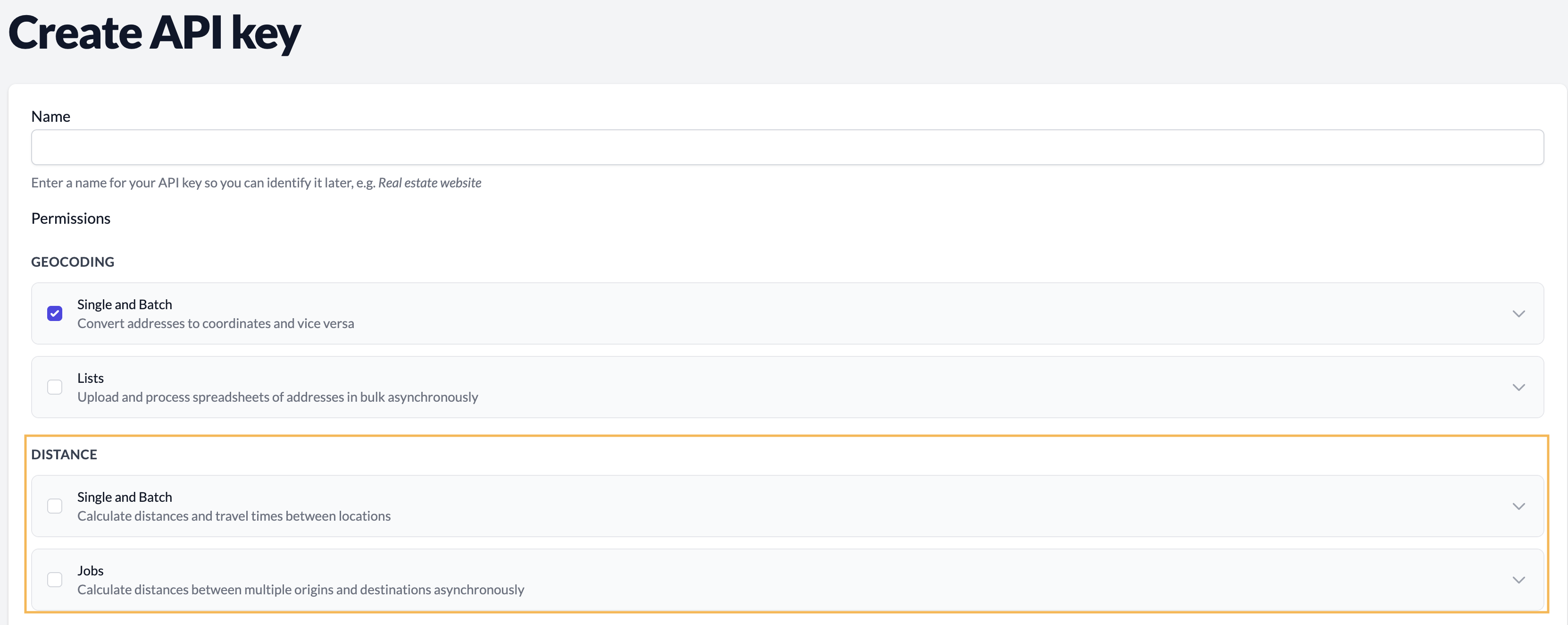 Create API Key