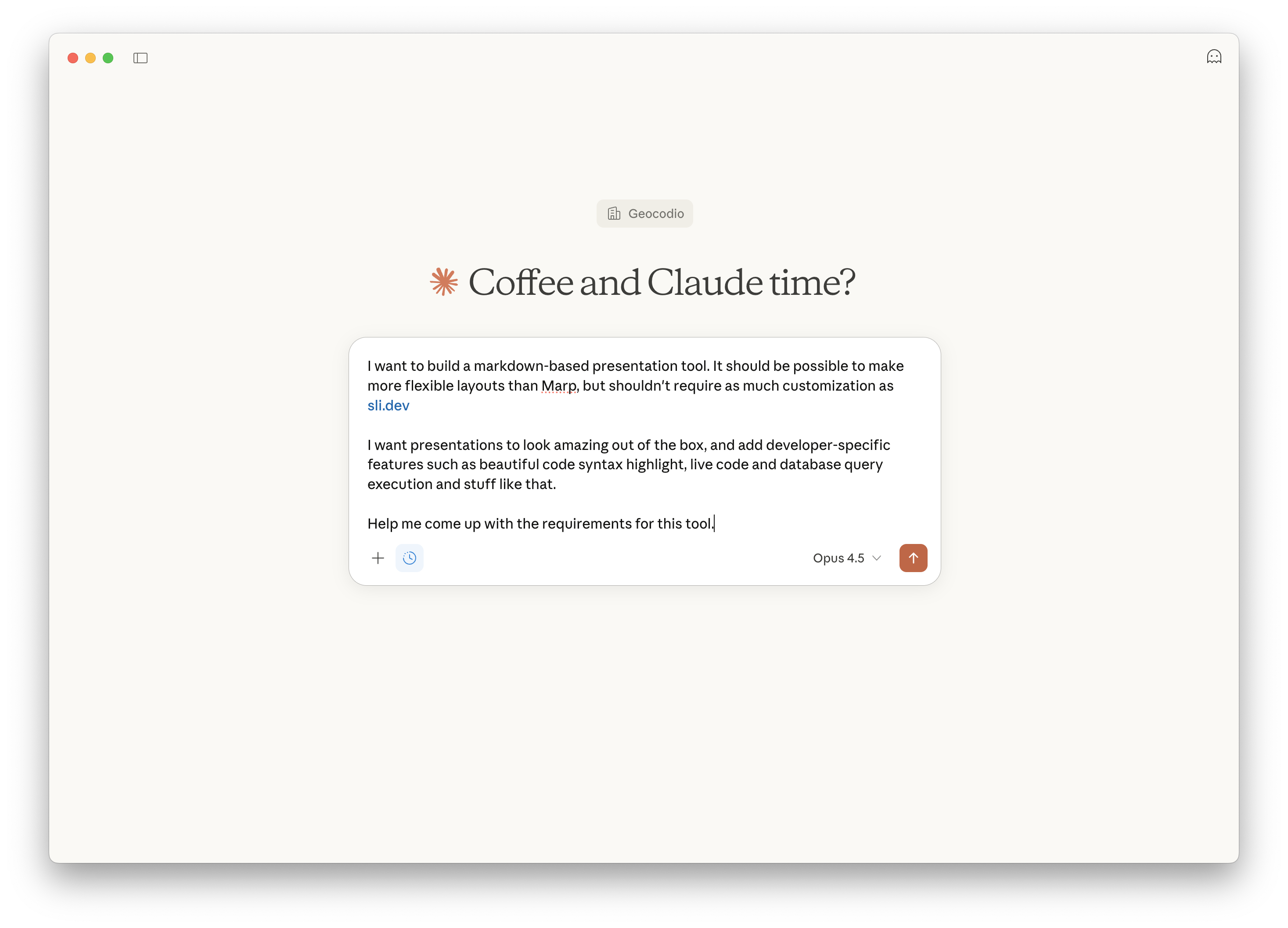 Idea generation with Claude