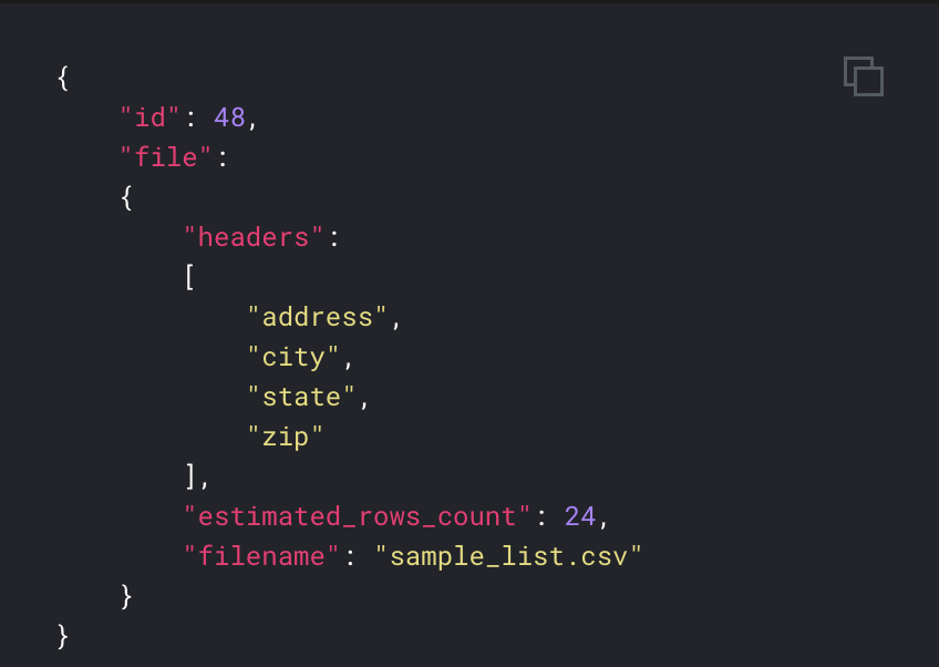 Create List Response