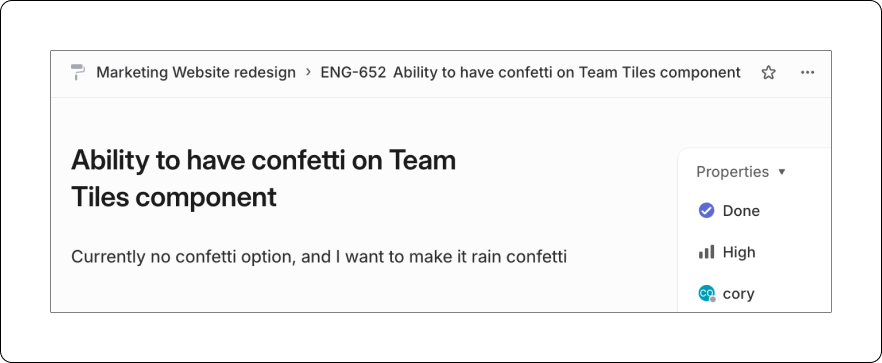 Geocodio - confetti Linear issue