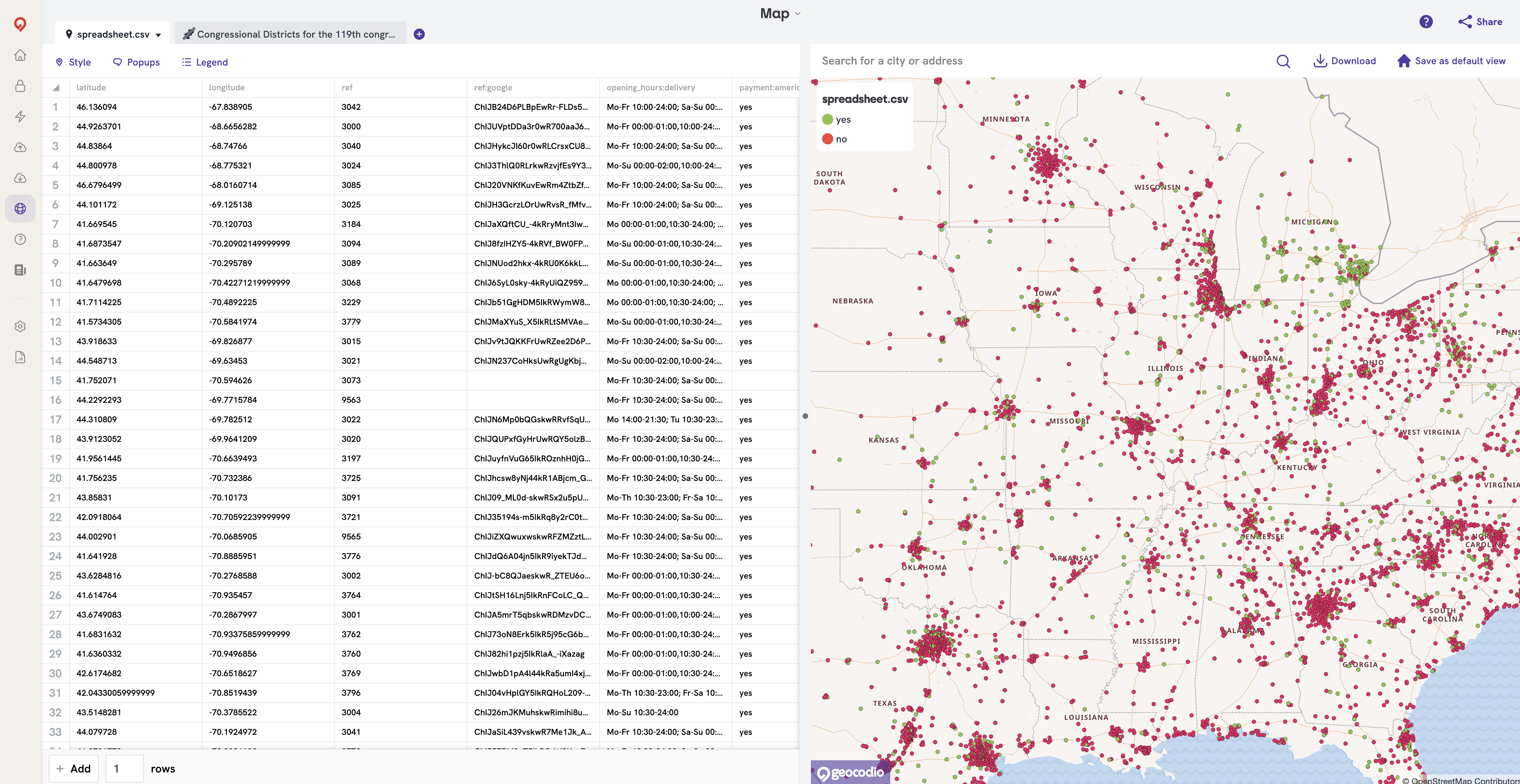 Screenshot of Map Example