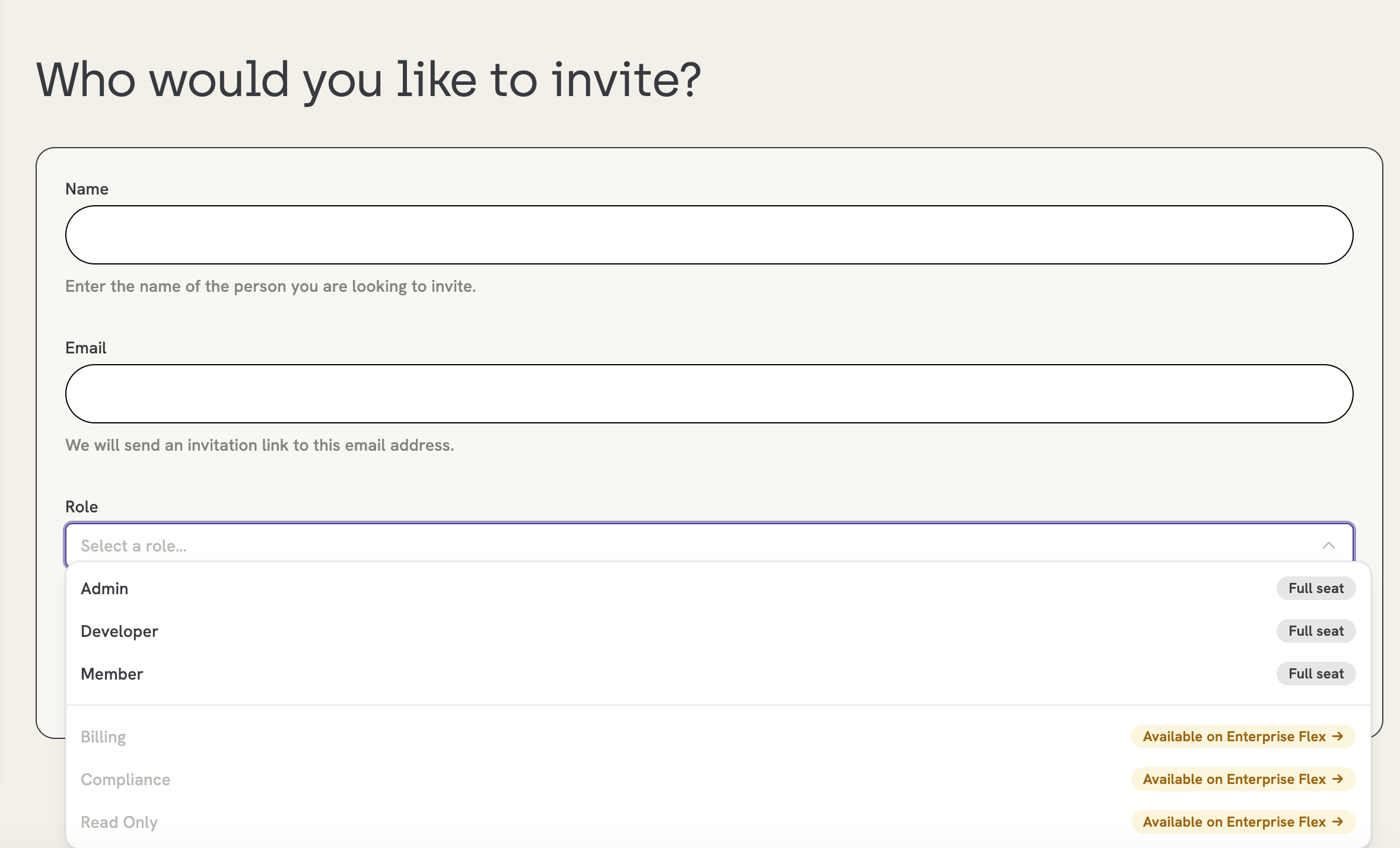 Geocodio self-serve flex plan - invite team member
